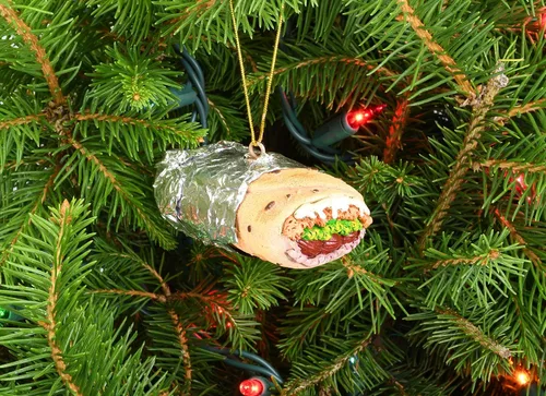 Miniatura 3 de Tree Buddees Burrito envuelto en papel de aluminio adorno navideño