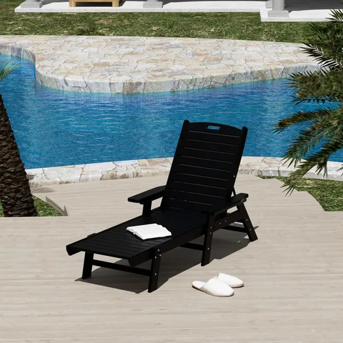 Miniatura 22 de WestinTrends Malibu Poly - Tumbona reclinable azul marino