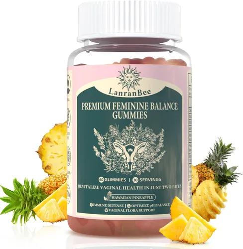 Gomitas de equilibrio femenino prémium con probióticos vaginales para mujeres con pH equilibrado, salud y bienestar, apoyo inmunológico, vegano, sin