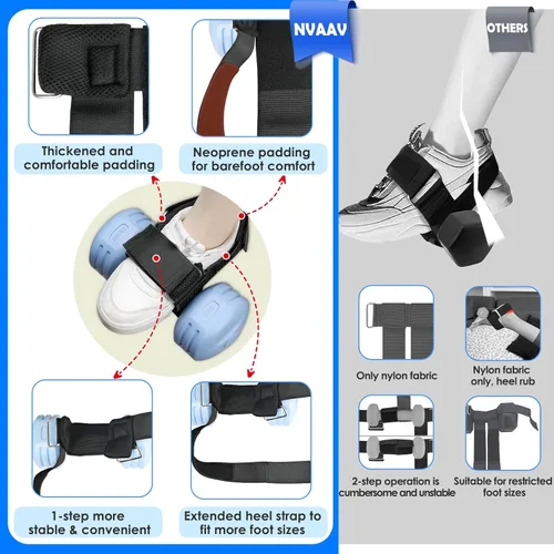 Miniatura 5 de Accesorio para el pie con mancuernas, correa ajustable para pesas de tobillo para entrenamientos de piernas, fortalece los flexores de cadera, 1pcs