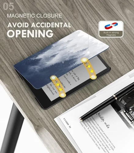 Miniatura 6 de MoKo Funda para Kindle Paperwhite de 6.8" (11ª generación-2021) y Kindle Paperwhite Signature Edition, ligera, con encendido/apagado automático