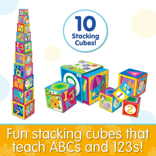 Miniatura 2 de Learning Journey International LLC Play & Learn - Cubos apilables - Juguetes STEM y regalos para niños y niñas a partir de 12 meses - Juguete