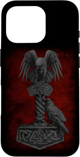 Miniatura 19 de Funda Huginn y Muninn de Mjolnir Odín de Thor para iPhone 14 Mitología nórdica vikinga