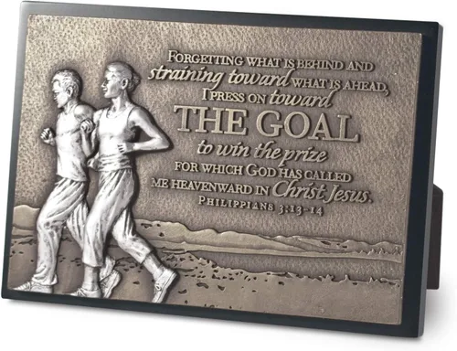 Miniatura 5 de Lighthouse Christian Products Trust - Brújula de placa de escultura de piedra fundida, tono bronce martillado, 6.5 x 4.5 pulgadas