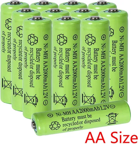 Miniatura 7 de 12 pilas AA 2000mAh recargables de alta capacidad precargadas 1.2V batería solar Ni-MH 2A de larga duración