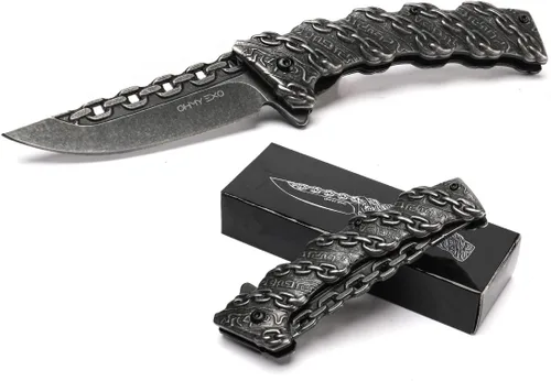 Miniatura 10 de Cuchillo plegable de bolsillo multiherramienta de acero inoxidable, multiherramienta portátil con alicates, abrebotellas y latas y más, cuchillos