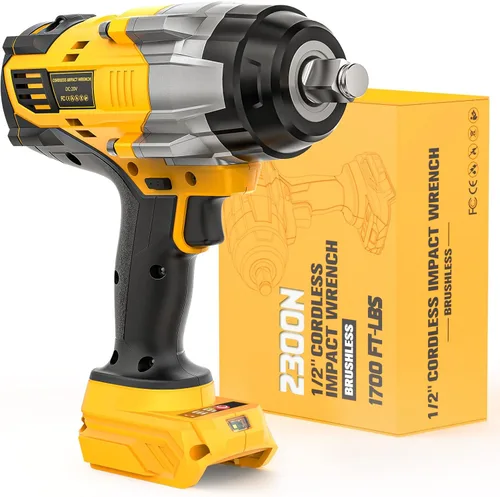 Miniatura 9 de NATBEESY Llave de impacto compatible con batería DeWalt 20V MAX: destornillador de anillo de cerdo de 1/2 pulgada - 1000N.m (750 pies-libras)