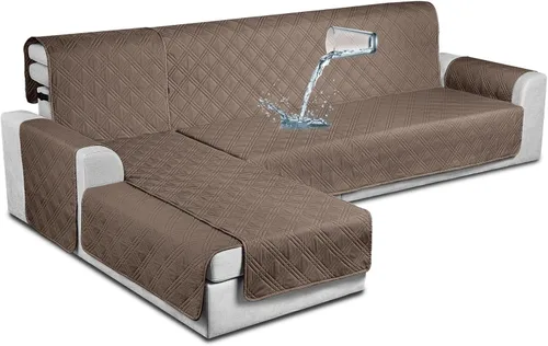 Miniatura 20 de TAOCOCO Fundas de Sofá Seccional 100% Impermeables en Forma de L, Fundas de Sofá de 3 Piezas, Funda de Chaise Lounge para Mascotas y Niños, Fundas