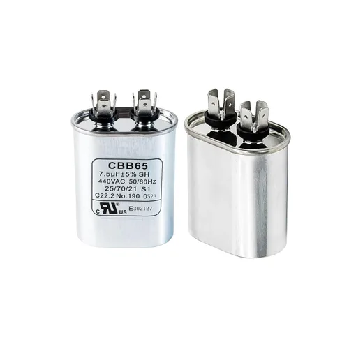 Miniatura 2 de (2 unidades) 7.5 uF ±6% 7.5 MFD 370V/440V CBB65 Condensador de arranque ovalado para arranque del ventilador y aire acondicionado o bomba de calor