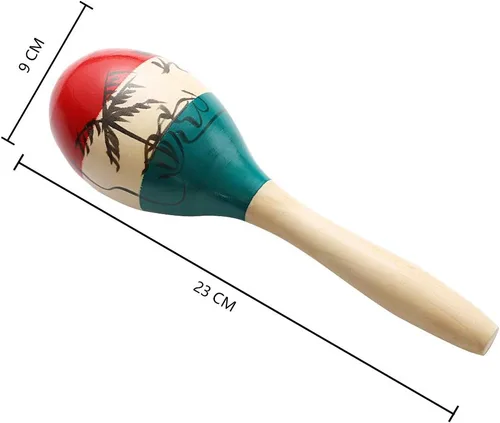 Miniatura 3 de Maracas - Batidoras de madera de colores grandes, sonajeros, percusión de mano de arena del martillo, gran instrumento musical con ritmo de salsa