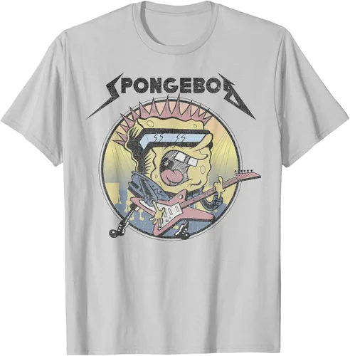 Miniatura 16 de SpongeBob SquarePants Camiseta de manga corta Heavy Metal Rock