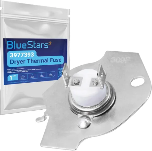 BlueStars 3977393 Fusible térmico para secadora, compatible con secadores Whirlpool Maytag Roper Kenmore KitchenAid - Sustituye a AP3094244 3399848