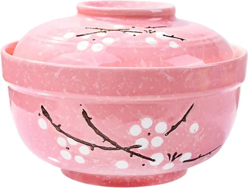 Miniatura 10 de Tazones de ramen con tapa, estilo japonés, de 27.5 onzas, tazón grande de fideos instantáneos para sopa, arroz y gachas de avena, microondas, horno