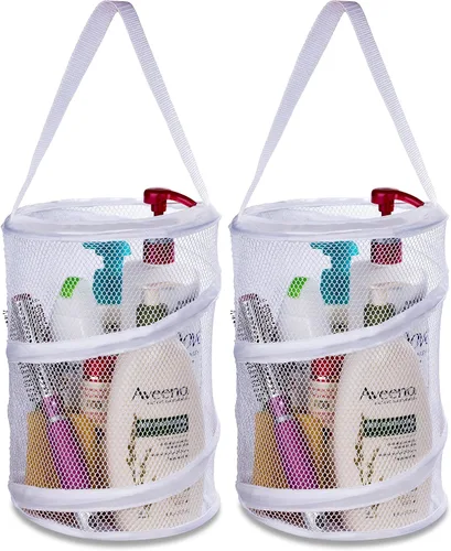 Miniatura 15 de Organizador personal de baño de 8" x 6", con 3 compartimientos grandes para organizar accesorios y con un agujero de drenaje en la parte inferior