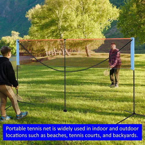 Miniatura 2 de M METERXITY Red de bádminton portátil – Red de pickleball deportiva para tenis, fútbol, voleibol, deportiva, ajustable con bolsa de almacenamiento
