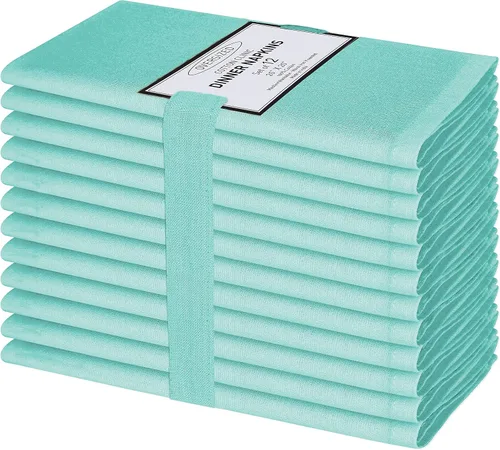 Miniatura 18 de Cotton Clinic Servilletas de tela 100% algodón extra grandes de 20 x 20 pulgadas, juego de 4 servilletas de mesa suaves y duraderas reutilizables