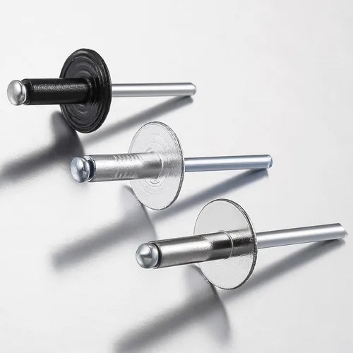 Miniatura 4 de Wensilon (150 piezas) Remaches ciegos de aluminio de tapa grande y extremo abierto de 3/16 * 1/2", remache ciego de 5 * 13