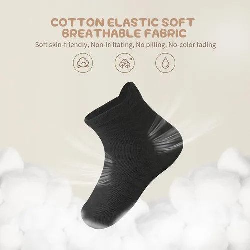 Miniatura 3 de Calcetines antideslizantes con agarre para tobillos, paquete de 12 unidades para niños pequeños, niños y niñas, lindos calcetines de algodón