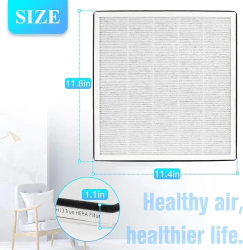 Miniatura 2 de Vital 100 filtros de repuesto compatibles con LEVOIT Vital 100 y Vital 100-RF, filtro de repuesto y filtros de carbón activado de alta eficiencia