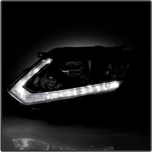 Miniatura 6 de ACANII - Faros delanteros estilo de fábrica para Nissan Rogue 2014 2015 2016 con DRL LED y proyector, ensamblaje de faros