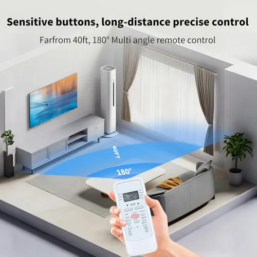 Miniatura 5 de ZWP RG51G5(1)/CEU1 RG51G5(1)/EU1 Control remoto de repuesto apto para aire acondicionado Midea MAW05M1BWT MAW06R1CWT MAW10R1BWT Cool-Living
