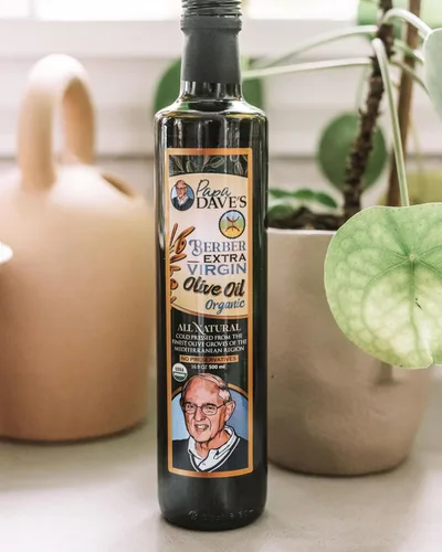 Miniatura 5 de Papa Dave's Aceite de oliva virgen extra orgánico certificado por USDA, contiene polifenol primero prensado en frío, aceite de oliva rico