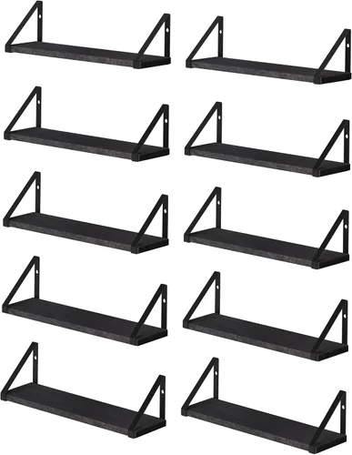 Miniatura 23 de Wallniture Ponza - Estante flotante de pared de 17 x 4.5 pulgadas, estantes pequeños de madera para almacenamiento en la pared, estante montado