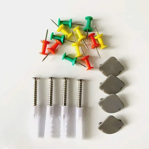 Miniatura 6 de Tablero de anuncios gris, tablero de fieltro de 24 x 36 pulgadas, tablero de notas, tablero de mensajes, administrador de notas con marco