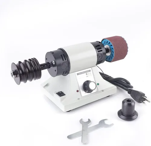 Miniatura 5 de Bruñidor de cuero, herramienta de pulido de cuero de 110 V, máquina profesional de pulido de borde de cuero, 8000 rpm ajustable, máquina de pulido