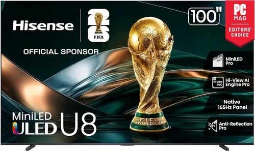 Miniatura 30 de Hisense 55" Clase U8 Mini-LED ULED 4K UHD Smart TV de Google (55U8QG, Modelo 2025) - QLED, 165Hz nativo, VRR 288, hasta LD5600, 5000 Nits, HDR10+