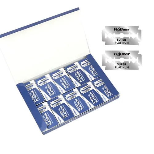 100 cuchillas de afeitar de doble filo, cuchillas de afeitar de seguridad para hombre para afeitar, cuchillas de afeitar dobles de acero inoxidable