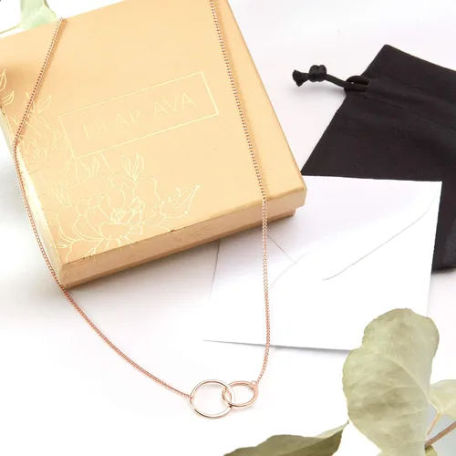 Miniatura 7 de Collar de regalo para mujeres y niñas, colgante de joyería moderna ajustable, idea de regalo de amor para ella con tarjeta sincera, regalos de larga