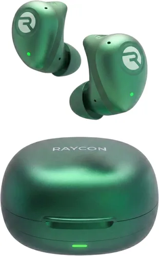Raycon Fitness - Auriculares Bluetooth verdaderamente inalámbricos con micrófono incorporado, 56 horas de batería, IPX7 a prueba de agua, Verde