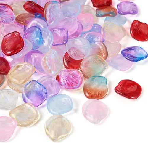 Miniatura 9 de Craftdady Dijes de cuentas de hojas de arce transparentes, colgantes colgantes de adorno para colgar, bonitos dijes para collares, pulseras