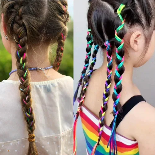 Miniatura 6 de Cuerda de nailon arcoíris de 328 pies para trenzas de cabello, trenzas de 0.059 pulgadas, hilo de satén para abalorios, pulseras, collares, joyería