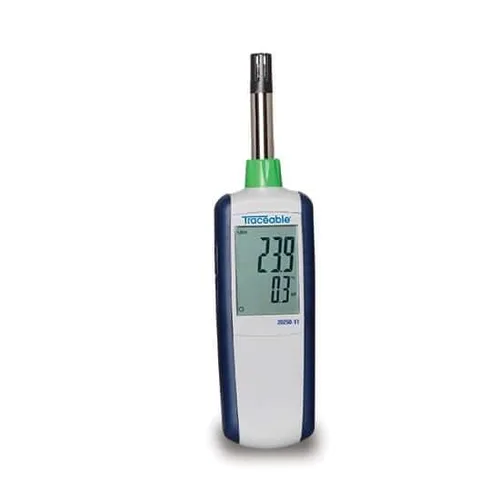 Termohigrómetro digital rastreable Digi-Sense con calibración, 0-100 RH, resolución 0.1, precisión del 2 %
