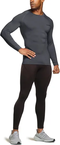 Miniatura 6 de TSLA Paquete de 1 o 2 camisetas térmicas de compresión de manga larga para hombre, camiseta de capa base atlética, camiseta de invierno para correr