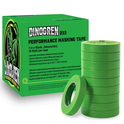 Miniatura 15 de LAUCO DINOGREN - Cinta adhesiva de alto rendimiento para pintura de automóvil, resistente al calor y al agua, verde multiusos (2 pulgadas (5 rollos)