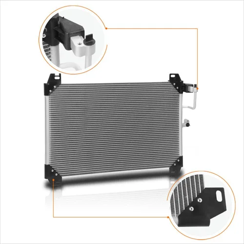 Miniatura 2 de Condensador A/C de aluminio compatible con Chevy Trailblazer/GMC Envoy 4.2/5.3/6.0L 4719 03-09