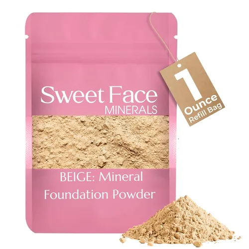 Miniatura 43 de Sweet Face Minerals - Recambio de polvo de base (BEIGE) (bolsa de 0.42 oz) por Sweet Face Minerals, polvo de maquillaje ligero y mineral suelto
