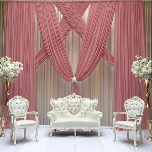 Cortinas de gasa transparentes de 10 x 8 pies, 2 paneles de tul para fotografía, cortinas de arco de boda, cortinas de tela de gasa para boda,