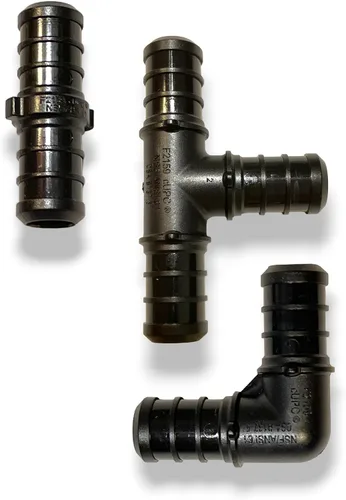 Miniatura 2 de PEX - Paquete de 60 camisetas, acoplamientos y codos de 1/2 pulgada, accesorios de polietileno PPSU Crimp Pex (F2159) con codos (20 unidades)