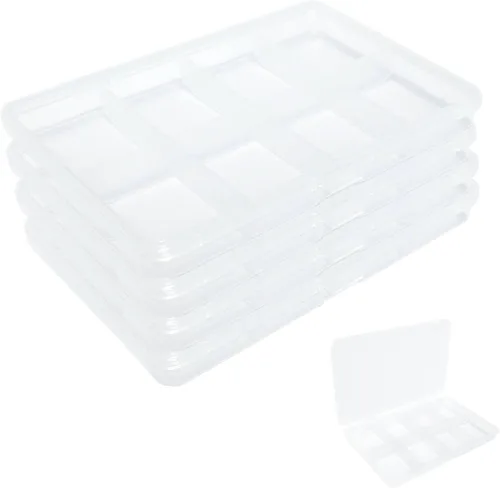Miniatura 6 de Aventik - Caja de aparejos de pesca, 2 unidades, cajas de plástico, caja organizadora de almacenamiento, almacenamiento de aparejos de pesca