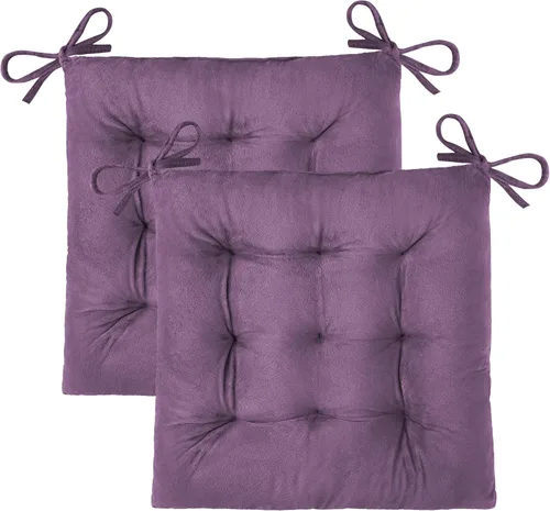 Miniatura 10 de OVOV 1 paquete de cojines para sillas de comedor, cojines de asiento suaves para sillas de escritorio de cocina, cojines cuadrados para sillas