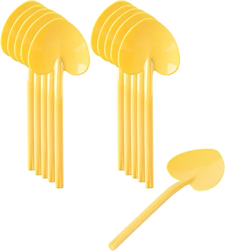 Miniatura 2 de Restaurantware Cucharas de corazón de 3.5 pulgadas x 1.25 pulgadas, 500 mini cucharas de plástico desechables, en forma de corazón para postres