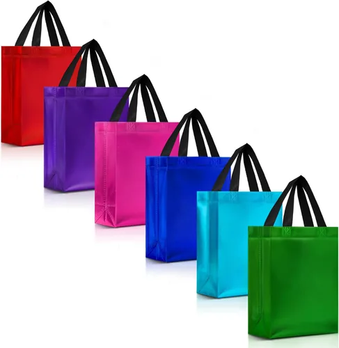 Miniatura 47 de Nush Nush - Bolsas de regalo reutilizables azul aguamarina a granel (azul aguamarina - Tamaño mediano - Juego de 30)