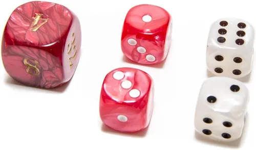 Miniatura 9 de Bello juegos Deluxe dados de imitación de mármol sets-black/, Azul, 5/8