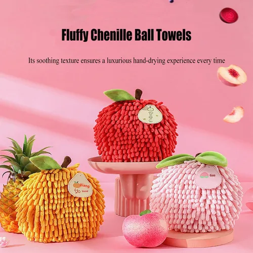 Miniatura 9 de Juego de 2 toallas de mano de felpilla mullidas para colgar, suaves, absorbentes, de secado rápido, para baño y cocina, toallas de mano suaves