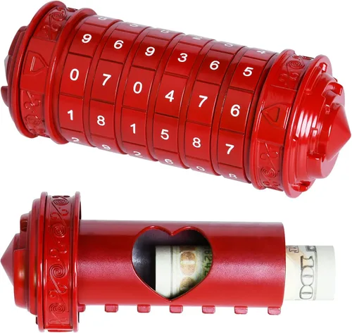 Miniatura 7 de CoEjokno Da Vinci Code Numeric Cryptex Caja de Rompecabezas de Dinero para Regalo en Efectivo, Caja de Joyería con Compartimento Oculto, Regalo