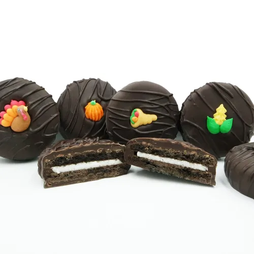 Miniatura 48 de Galletas de la marca Philadelphia Candies cubiertos por ambos lados de chocolate negro y con leche, y crema de cacahuete de la marca Nutter Butter